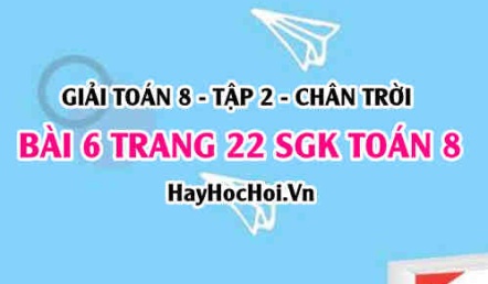 Bài 6 trang 22 Toán 8 Tập 2 Chân trời sáng tạo